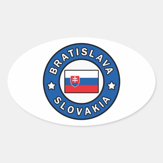 Bratislava Slowakije Ovale Sticker (Voorkant)