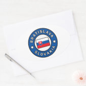 Bratislava Slowakije Ovale Sticker (Envelop)