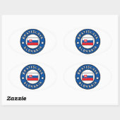 Bratislava Slowakije Ovale Sticker (Vel)