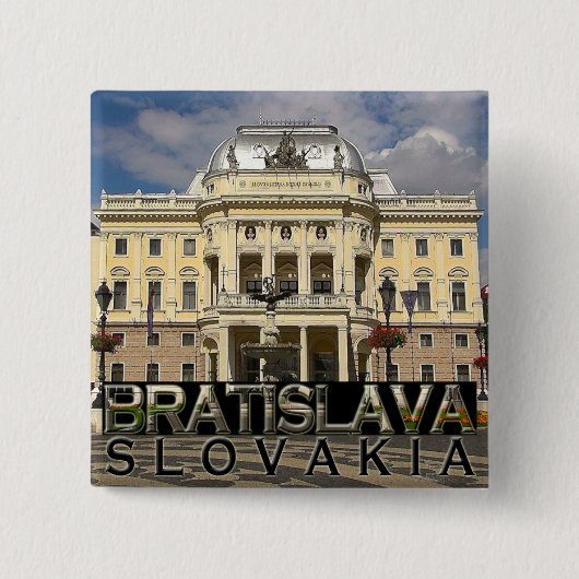 Bratislava Vierkante Button 5,1 Cm (Voorkant)