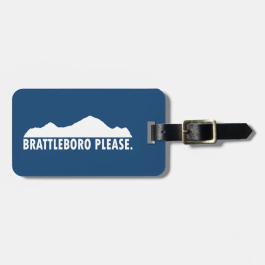 Brattleboro Vermont Alsjeblieft Bagagelabel (Voorkant horizontaal)