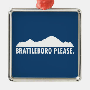 Brattleboro Vermont Alsjeblieft Metalen Ornament