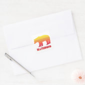 Brattleboro Vermont Rainbow-Beer Vierkante Sticker (Envelop)