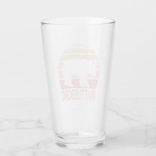Brattleboro Vermont Retro Beer Glas (Achterkant)