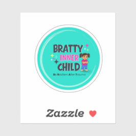 Bratty Inner Child Logo  Sticker