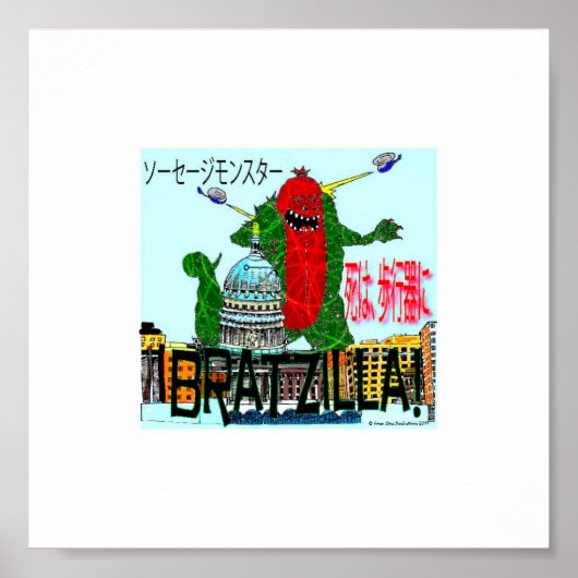 Bratzilla Destroys Madison Wisconsin Poster (Voorkant)