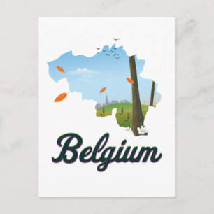Brauneck Beieren, Duitsland Ski-poster Briefkaart