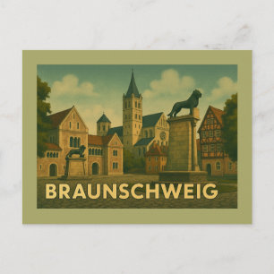 Braunschweig Duitsland Stad Kunst Briefkaart