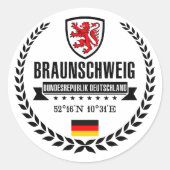 Braunschweig Ronde Sticker (Voorkant)