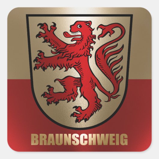 Braunschweig Vierkante Sticker (Voorkant)