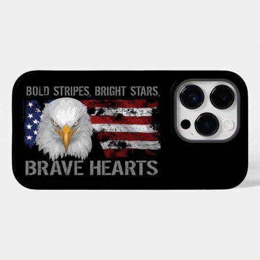 Brave American Hearts Hoesje-Mate iPhone Case (Achterkant (horizontaal))