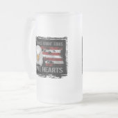 Brave American Hearts Matglas Bierpul (Voorkant links)