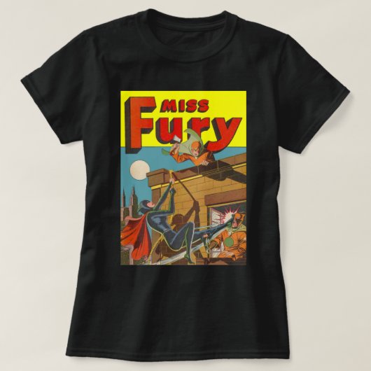 Brave and Fierce  Superheroine: Miss Fury T-shirt (Design voorkant)