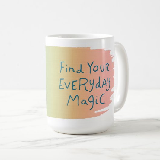 Brave Apprenante chaque jour magique Mug Turquoise (Devant droit)