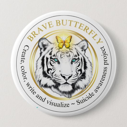 Brave Butterfly Project Suicide Awareness Button (Voorkant)