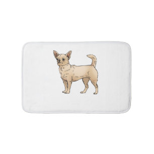 Brave Chihuahua Blue Badmat