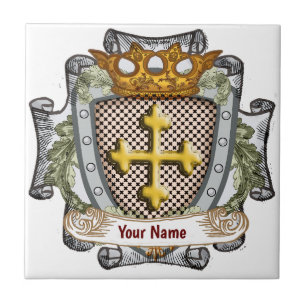 Brave Familien Crest Achternaam Tegeltje