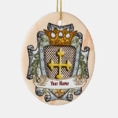Brave Family Crest achternaam Keramisch Ornament (Rechts)