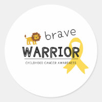 brave guerrier cancer de l'enfance autocollant lio
