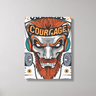 Brave Hearts: Inspirerend Courage Quotes Canvas Afdruk