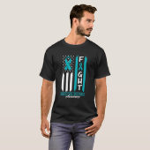 Brave I Addication Recovery Awareness Ribbon T-shirt (Voorkant volledig)