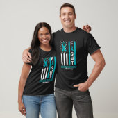 Brave I Addication Recovery Awareness Ribbon T-shirt (Unisex)