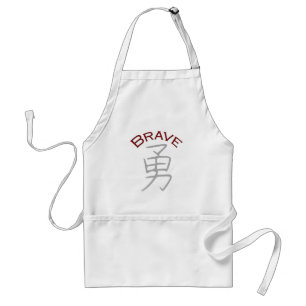 Brave Kanji Symbol Standaard Schort