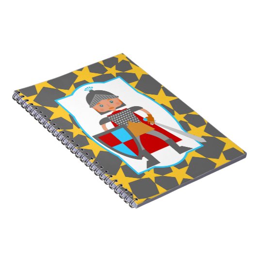 Brave Knight Boy Birthday Gift Notitieboek (Rechterzijde)