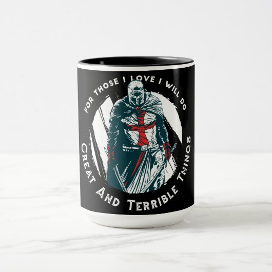 Brave Knight Quote Design Mok (Midden)
