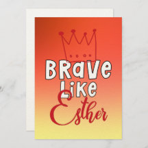 Brave like Esther - Inspirerende joodse Purim Art
