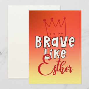 Brave like Esther - Inspirerende joodse Purim Art Kaart