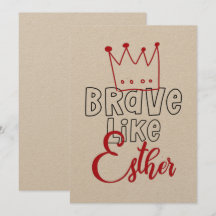 Brave like Esther - Inspirerende joodse Purim Art