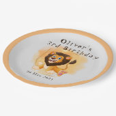 Brave Lion Verjaardagsfeestje Bord (Gekanteld)