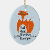 Brave Little Fox Keramisch Ornament (Rechts)