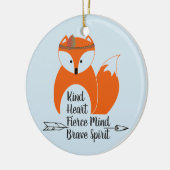 Brave Little Fox Keramisch Ornament (Links)