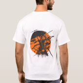  Brave Man Graphic T-Shirt | Black & Orange Design (Achterkant)