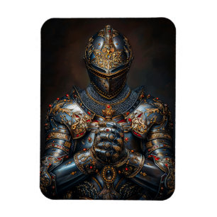 Brave Medieval Knight Magneet