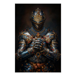 Brave Medieval Knight Perfect Poster