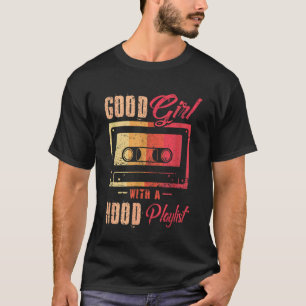Brave Meisje met een Hood Playlist Cassettebandje T-shirt