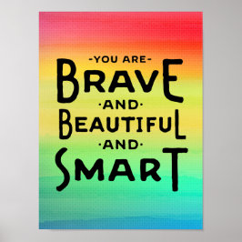 Brave, mooie en slimme muur poster
