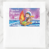 Brave sailor rechthoekige sticker (Tas)