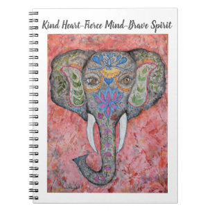 Brave Spirit Elephant Art Spiral notebook Notitieboek
