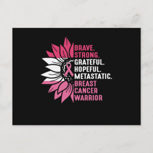 Brave Sterke Grateful Breast Cancer Awareness Briefkaart