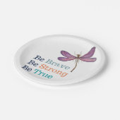 Brave Sterke True Dragonfly Papieren Bordje (Gekanteld)