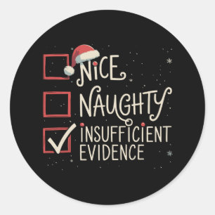 Brave Stoute Onvoldoende Bewijs Kerstman Ronde Sticker