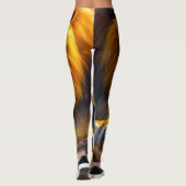 Brave Tiny Ant Faces Majestic Lion Leggings (Dos)