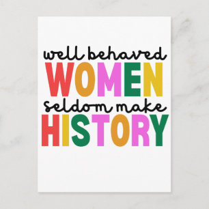 Brave vrouwen maken geschiedenis briefkaart