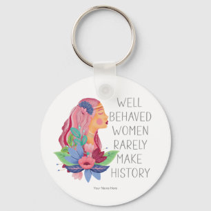 Brave Vrouwen Zelden Geschiedenis Waterverf Sleutelhanger