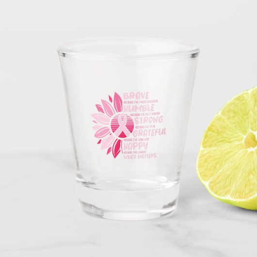 Brave, want ik heb de duisternis onder ogen gezien shot glas (Voorkant)