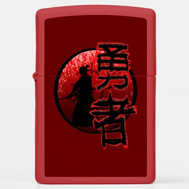 Brave Warrior Samurai Zippo Lighter (Voorkant)